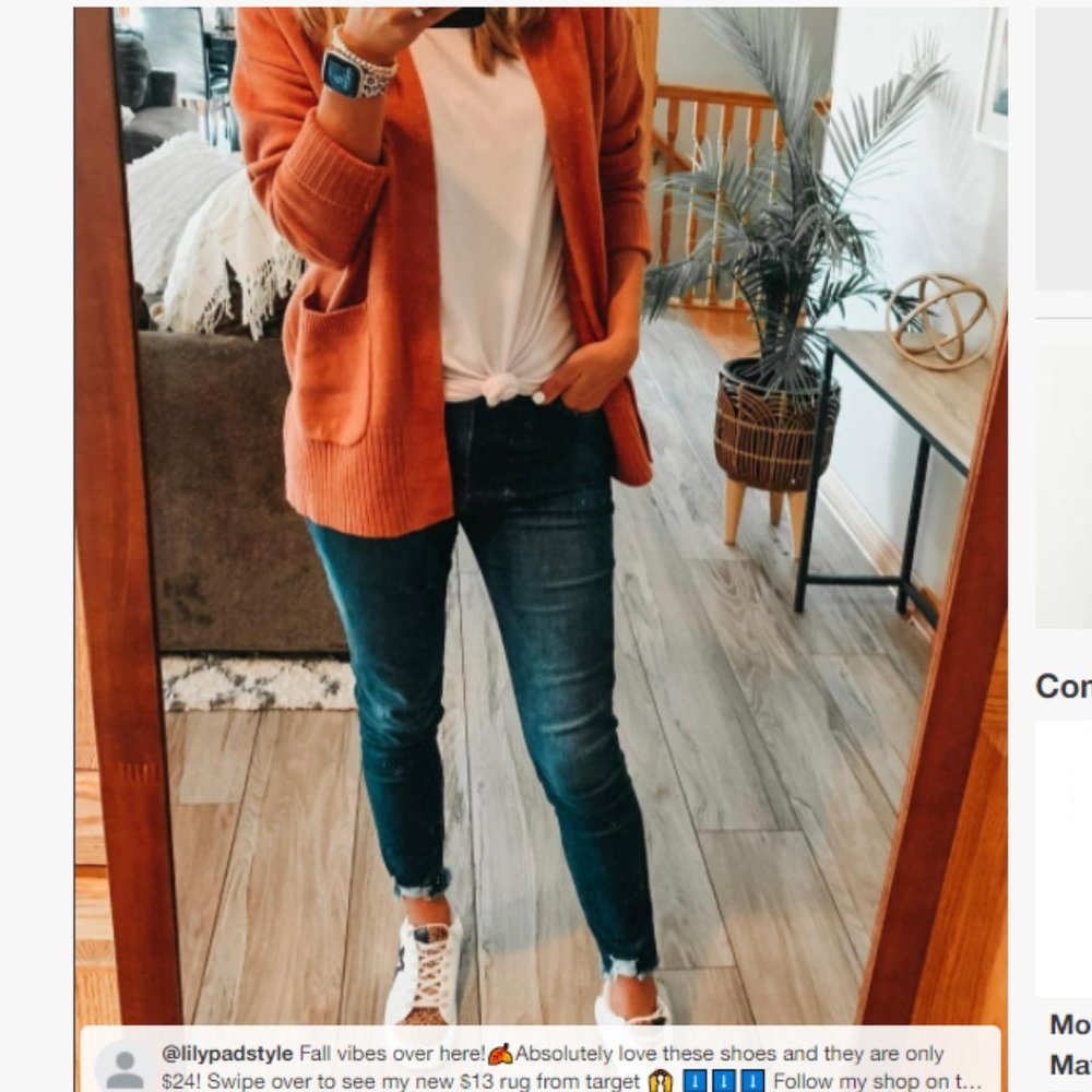 Cozy Rust-Color Cardigan - Picture 10 of 11